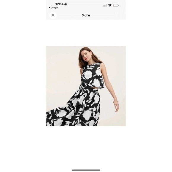 Kate Spade Target Women's Classic Black Rose Crop Tank Top Size Small - Picture 3 of 7